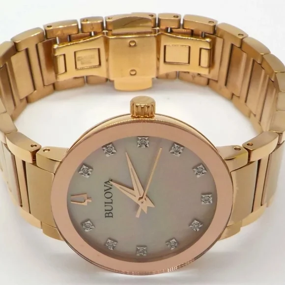 ***NEW*** Bulova Modern Quartz Diamond Mother of Pearl Dial Ladies Watch - Picture 4 of 11